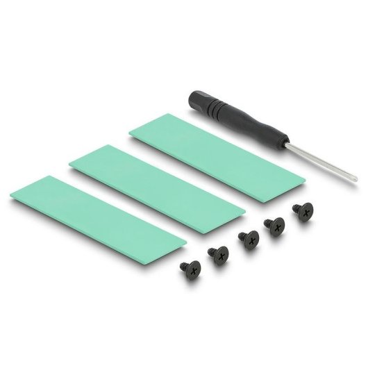 Dissipatore DeLock 18353 Alluminio Nero per SSD M.2 2280 con Pad Termici