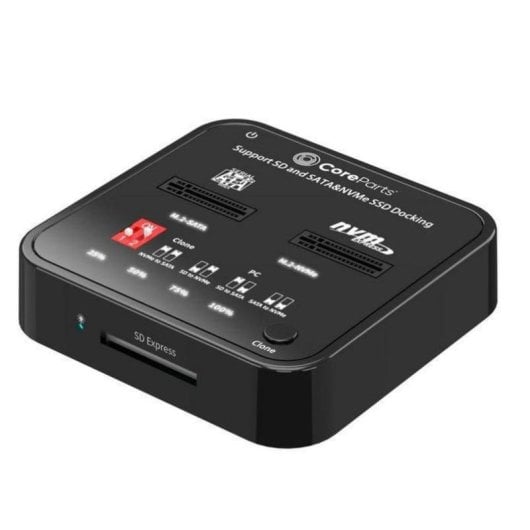 Duplicatore dati CoreParts MS-CLONER-M2-SD USB-C M.2 NVMe SD 6000MB/s