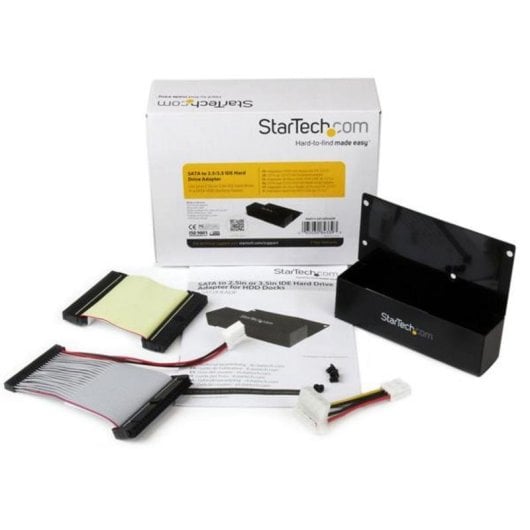 Adaptador Startech SAT2IDEADP SATA a IDE para discos duros 2,5" y 3,5" metálico negro