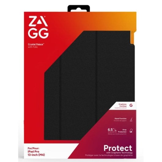 Funda tablette Zagg Crystal Palace Folio transparente pour iPad Pro 13" anti-choc