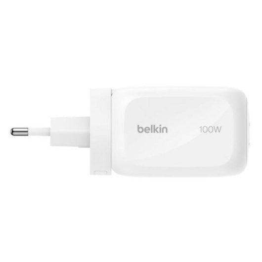 Chargeur Belkin WCH016hqWH 100W 2x USB-C 1x USB-A GaN compact blanc