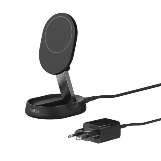 Carregador Belkin BoostCharge Pro WIA008VFBK Qi2 15W Dobrável Preto com Adaptador USB-C