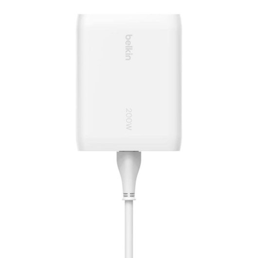 Cargador Belkin BoostCharge Pro 200 W GaN 4 puertos USB-C Blanco