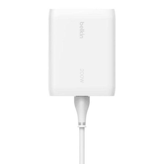 Caricatore Belkin BoostCharge Pro WCH015VFWH 200W 4 porte USB-C GaN Bianco