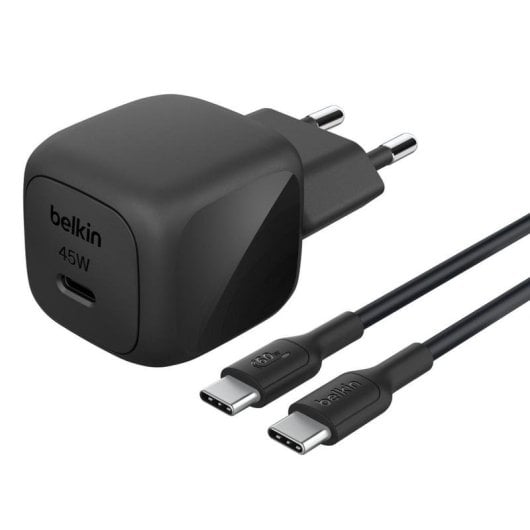 Caricabatterie Belkin WCA013kq1MBK-B6 45W USB-C Power Delivery con cavo 1 m Nero