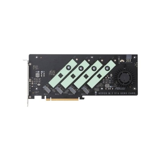 Tarjeta de Rede ASUS Hyper M.2 x16 Gen5 PCIe 5.0 512Gbps 4xM.2 Ventoinha Ativa