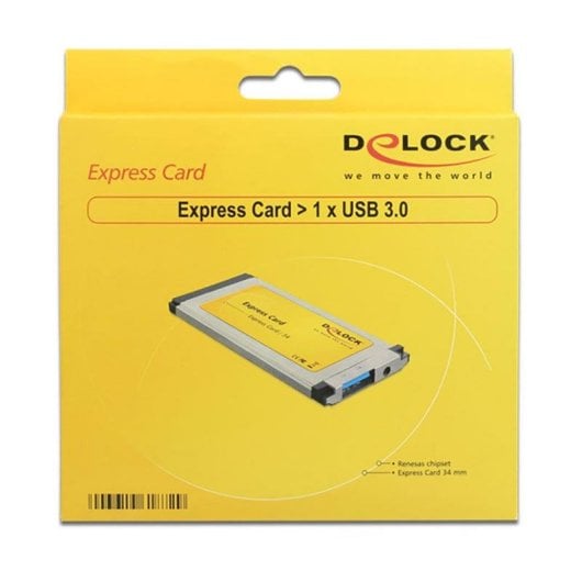 Carte Express USB 3.0 DeLock 61872 1 port 5 Gbit/s Noir Gris