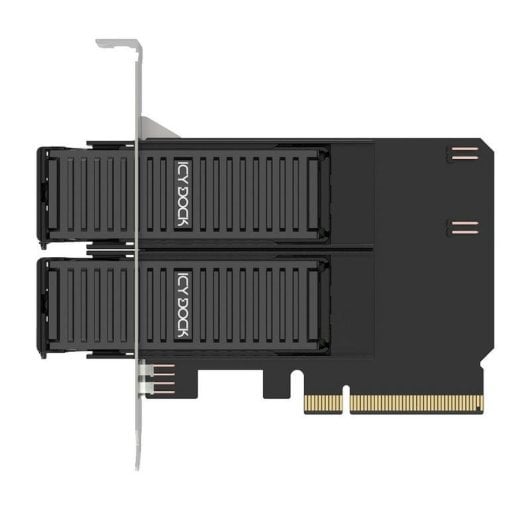Scheda adattatore ICY DOCK MB312M4P-B doppio SSD M.2 NVMe PCIe 4.0 x8