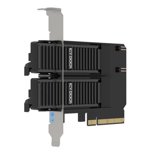 Scheda adattatore ICY DOCK MB312M4P-B doppio SSD M.2 NVMe PCIe 4.0 x8