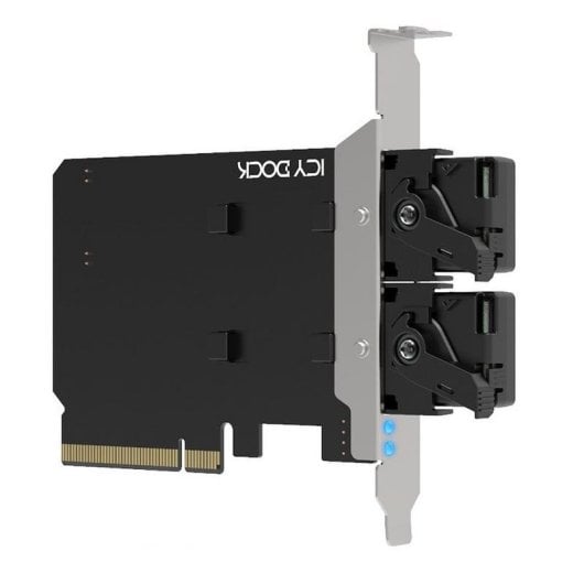 Scheda adattatore ICY DOCK MB312M4P-B doppio SSD M.2 NVMe PCIe 4.0 x8