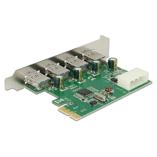 Scheda di Rete DeLock 89363 PCI Express USB 3.0 5 Gbps 4 Porte Esterno