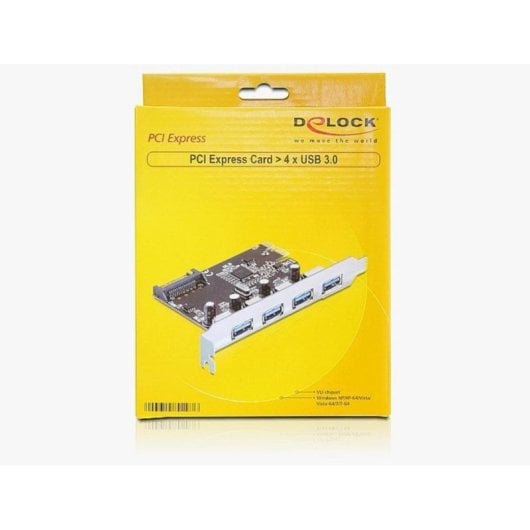 Tarjeta PCI Express DeLock 89297 4 Puertos USB 3.0 Externos y Alimentación SATA