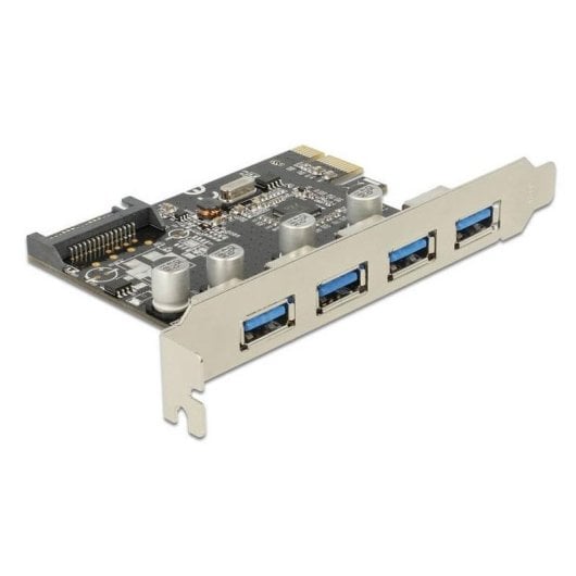 Tarjeta PCI Express DeLock 89297 4 Puertos USB 3.0 Externos y Alimentación SATA