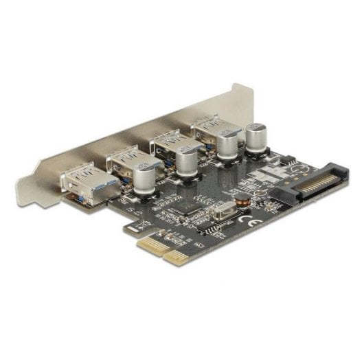 Tarjeta PCI Express DeLock 89297 4 Puertos USB 3.0 Externos y Alimentación SATA