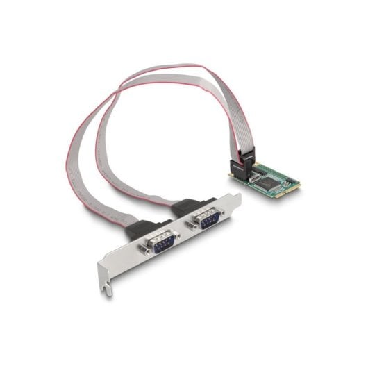 Carte d'extension DeLock 95273 Mini PCI Express 2 x RS-232 DB9 mâle Full Height