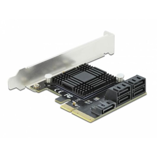 Scheda di Rete DeLock 90498 PCI Express x4 5 Porte SATA 6 Gbps Profilo Basso