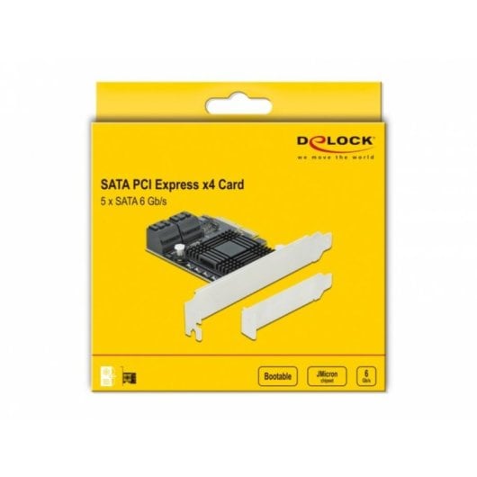 Scheda di Rete DeLock 90498 PCI Express x4 5 Porte SATA 6 Gbps Profilo Basso