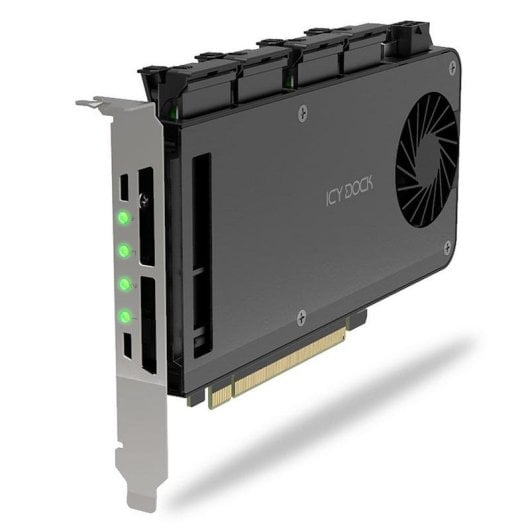 Scheda di espansione ICY DOCK MB204MP-B 4x M.2 NVMe PCIe 5.0 x16