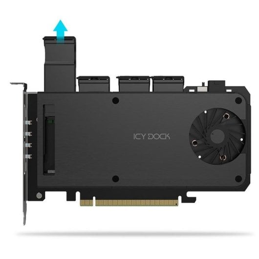Scheda di espansione ICY DOCK MB204MP-B 4x M.2 NVMe PCIe 5.0 x16
