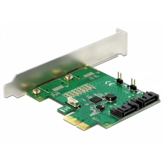 Tarjeta de Rede DeLock 90392 PCI Express SATA 6 Gbps RAID 0/1 Suporte NCQ TRIM