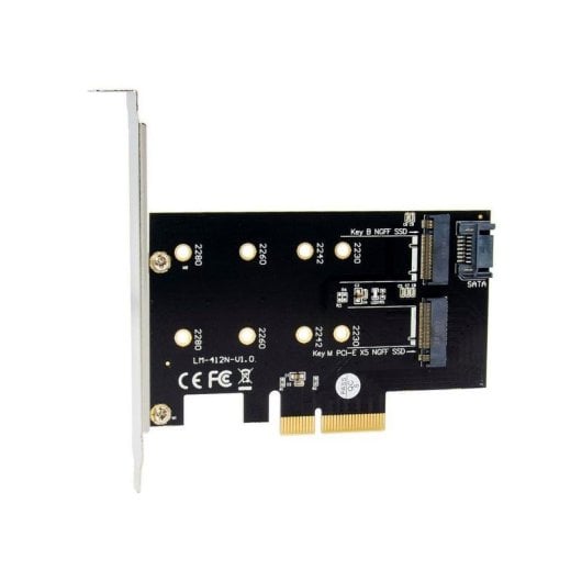 Tarjeta adaptadora MicroConnect MC-PCIE-SSDADAPTER PCI Express x4 a M.2 NVMe B/M negro