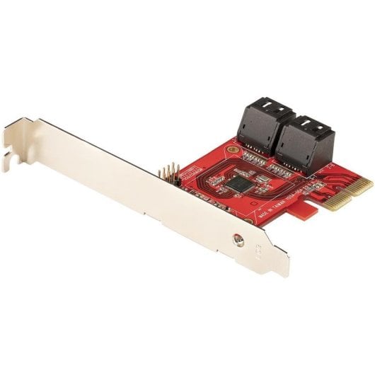 Tarjeta de Expansión StarTech PCIe 4 Puertos SATA III 6 Gbps ASM1164 Sin RAID Perfil Bajo/Completo