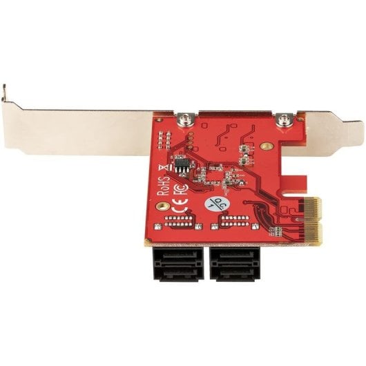 Tarjeta de Expansión StarTech PCIe 4 Puertos SATA III 6 Gbps ASM1164 Sin RAID Perfil Bajo/Completo