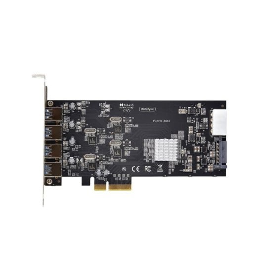 Placa PCI Express StarTech.com P5Q4A-USB-CARD 4x USB-A 5Gbps Controladores Independentes