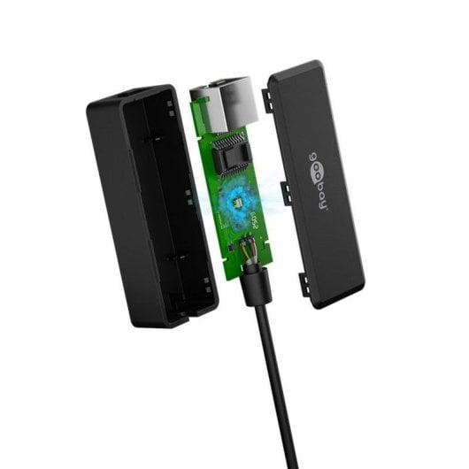 Adaptador USB-C Goobay 76579 a RJ45 Ethernet 0,1 m Negro