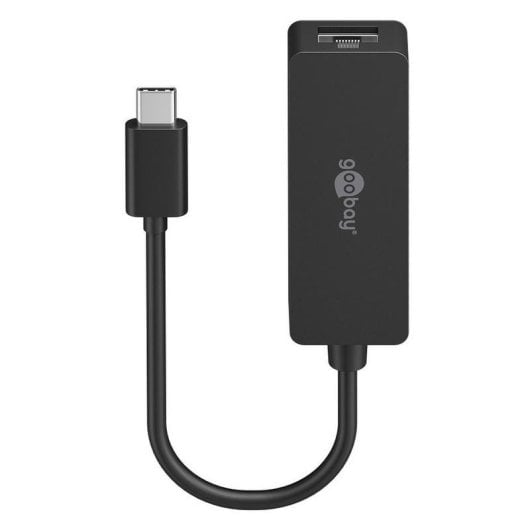 Adaptador USB-C Goobay 76579 a RJ45 Ethernet 0,1 m Negro