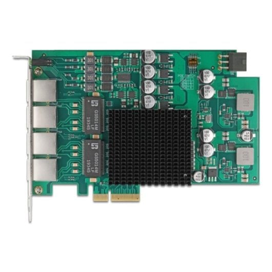 Tarjeta di Rete DeLock 86097 PCI Express x4 1000 Mbit/s 4x PoE+
