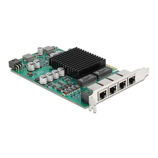 Tarjeta di Rete DeLock 86097 PCI Express x4 1000 Mbit/s 4x PoE+