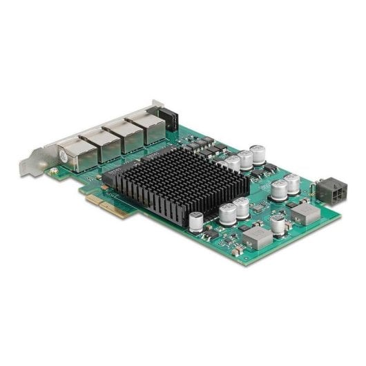 Tarjeta di Rete DeLock 86097 PCI Express x4 1000 Mbit/s 4x PoE+