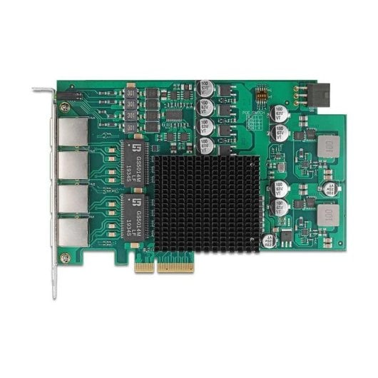 Tarjeta di Rete DeLock 86097 PCI Express x4 1000 Mbit/s 4x PoE+