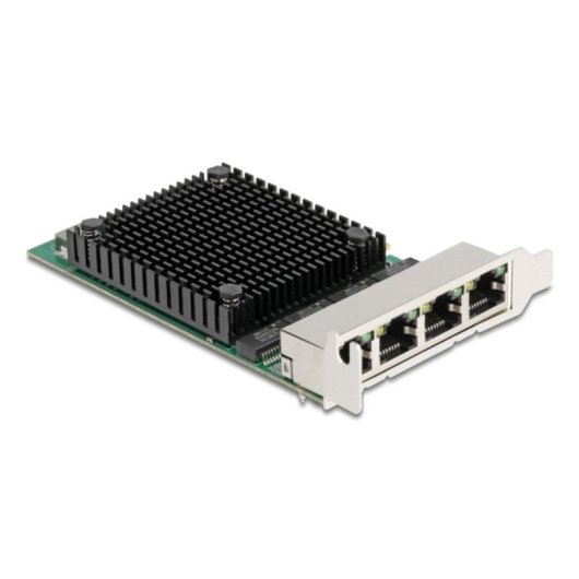 Tarjeta de Red DeLock 88601 PCI Express 2,5 Gbps 4 Puertos Wake On LAN