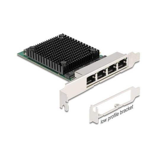Tarjeta de Red DeLock 88601 PCI Express 2,5 Gbps 4 Puertos Wake On LAN