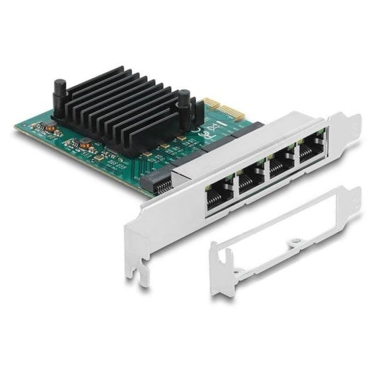 Tarjeta di Rete DeLock 89025 PCI Express 4 Porte Gigabit LAN Low Profile