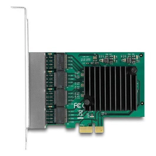 Tarjeta di Rete DeLock 89025 PCI Express 4 Porte Gigabit LAN Low Profile