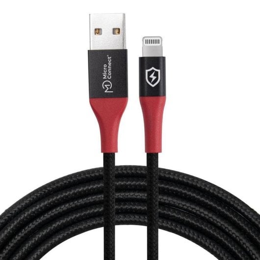 Cable Lightning MicroConnect MC-ALIGHTNING-SC 1,5 m carga rápida bloqueo datos negro