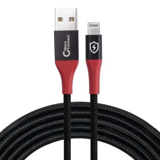 Cable Lightning MicroConnect MC-ALIGHTNING-SC 1,5 m carga rápida bloqueo datos negro