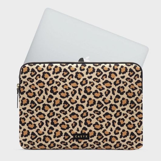 Housse pour ordinateur portable CASYX SLVB-000004 15" Léopard sable légère et protectrice