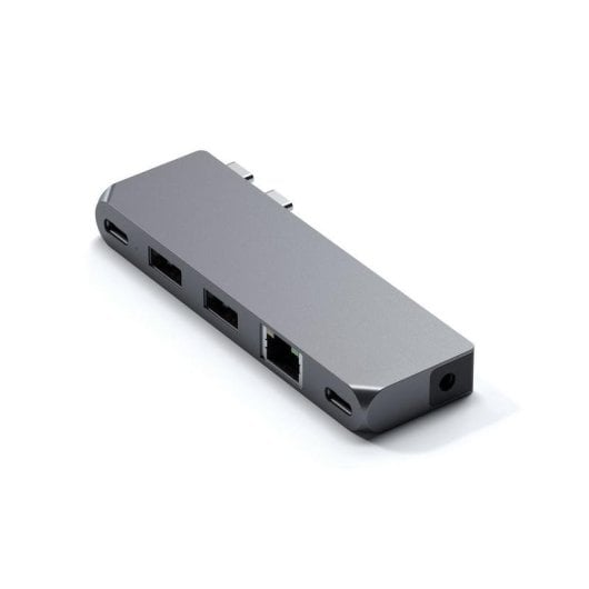Base per laptop Satechi Pro Hub Mini USB-C Space Gray con USB4 e Ethernet