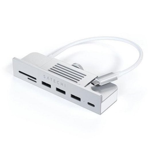 Base per laptop Satechi ST-UCICHS USB-C Clamp Hub 3x USB-A Slot SD per iMac 24" Argento