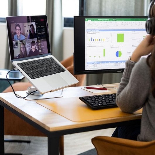 Support rotatif INOVU INSU2A1CPD17 avec hub USB-C 6-en-1 portables 17"