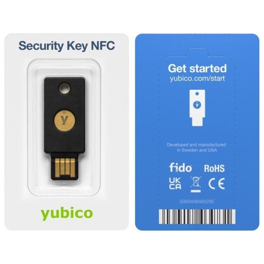 Autenticador de hardware Yubico B0BVNPWPCN USB-A NFC Preto proteção FIDO2/IP68