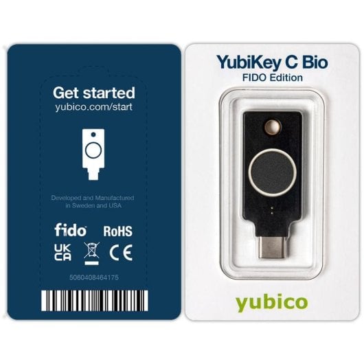 Controle de Acesso Yubico YubiKey C Bio Impressão digital 1 Usuário USB-C