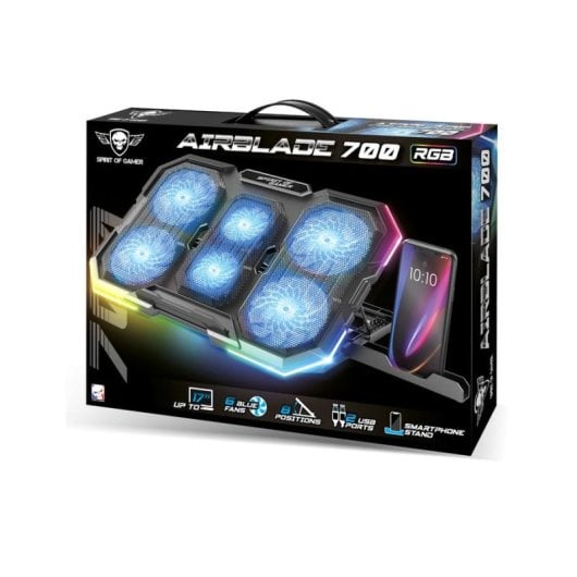 Refroidisseur pour ordinateur portable Spirit of Gamer SOG-VE700RGB 6 ventilateurs RGB