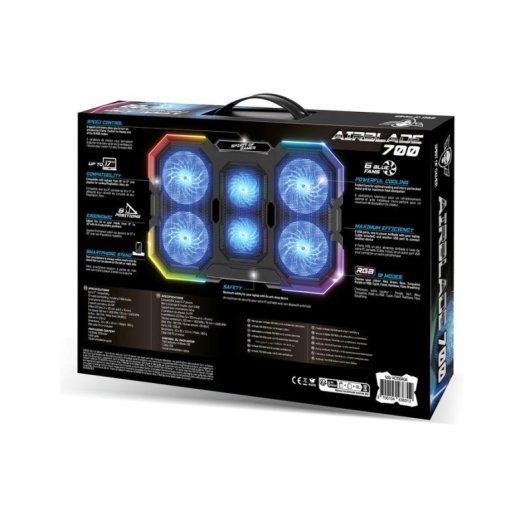 Refroidisseur pour ordinateur portable Spirit of Gamer SOG-VE700RGB 6 ventilateurs RGB