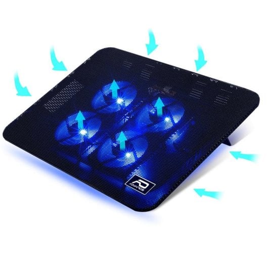 Notebook-Kühler Advance AirStream 17 VE-NB57 4 Lüfter 17" LED Blau Höhe verstellbar USB