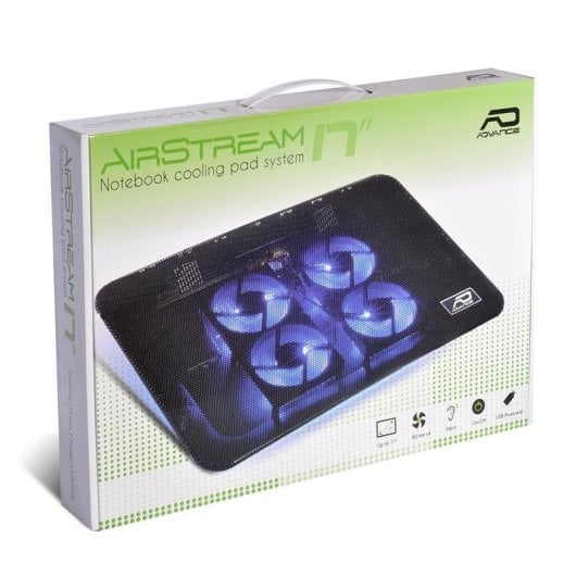 Notebook-Kühler Advance AirStream 17 VE-NB57 4 Lüfter 17" LED Blau Höhe verstellbar USB